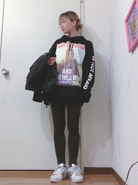 「ごきげんウィーク」｜「アイテム（ナイロンジャケット）」を使った、あやらてさん（レディース・151cm）の春コーディネート