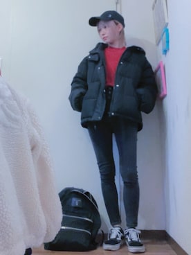「MARC JACOBS（マークジェイコブス）のアイテム（バックパック/リュック）」を使った、あやらてさん（レディース・151cm）の冬コーディネート