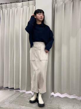 「大人可愛い、冬」｜カワグチさん（レディース・164cm）の冬コーディネート