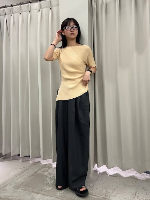 セール】アシメネックセーター(半袖)（ニット/セーター）｜SENSE OF