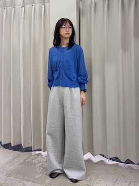 「SENSE OF PLACE by URBAN RESEARCH(センスオブプレイスバイアーバンリサーチ)のUVケアポケットシアーカーディガン(カーディガン/ボレロ、ブルー系)」を使った、カワグチさん(レディース・164cm)の春コーディネート