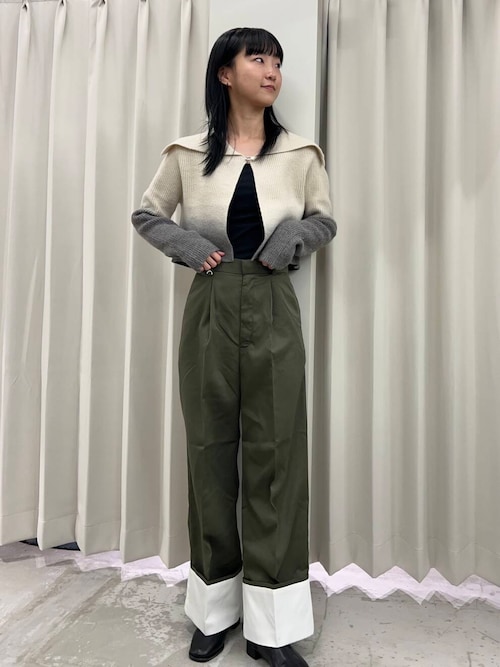 クラシアンドトリップス パブリッシング ニット セーター 長袖 カーキ EVRIS（エヴリス） ニット セーター SUNNYハーフジップニットトップス
