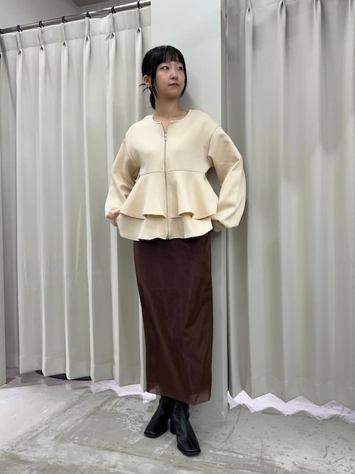 新品未使用　アールイズ　オーバースカート AMBIDEX Store △〇80ボイル ピンタック ティアードスカート(F クロ