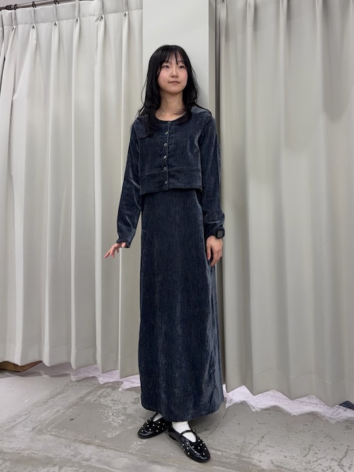 2Pベロアアンサンブルワンピース（ワンピース）｜SENSE OF PLACE by