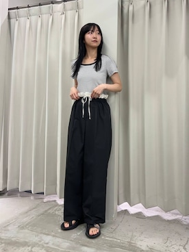 「アイテム（Tシャツ/カットソー、その他）」を使った、カワグチさん（レディース・164cm）の夏コーディネート
