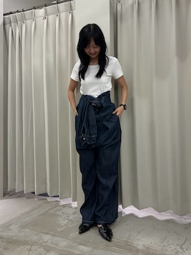 「アイテム（オールインワン・サロペット）」を使った、カワグチさん（レディース・164cm・20代）の夏コーディネート