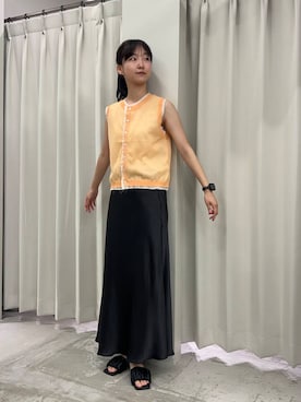 「アイテム（スカート）」を使った、カワグチさん（レディース・164cm）の夏コーディネート