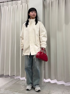 「アイテム（モッズコート）」を使った、カワグチさん（レディース・164cm）の冬コーディネート