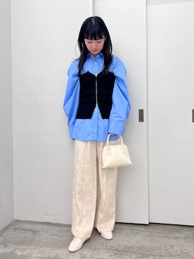 「アイテム（チューブトップ）」を使った、カワグチさん（レディース・164cm・20代）の春コーディネート