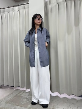 「アイテム（スリッポン）」を使った、カワグチさん（レディース・164cm）の夏コーディネート