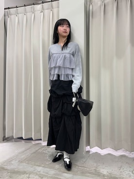 「SENSE OF PLACE by URBAN RESEARCH（センスオブプレイスバイアーバンリサーチ）のメタリックポインテッドシューズ（パンプス）」を使った、カワグチさん（レディース・164cm）の春コーディネート