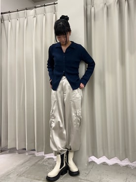 「SENSE OF PLACE by URBAN RESEARCH（センスオブプレイスバイアーバンリサーチ）の『消臭』サイドゴアボリュームソールブーツ（ブーツ）」を使った、カワグチさん（レディース・164cm）の冬コーディネート