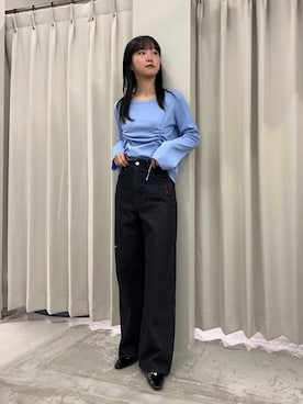 「SENSE OF PLACE by URBAN RESEARCH（センスオブプレイスバイアーバンリサーチ）のメタリックポインテッドシューズ（パンプス）」を使った、カワグチさん（レディース・164cm）の春コーディネート