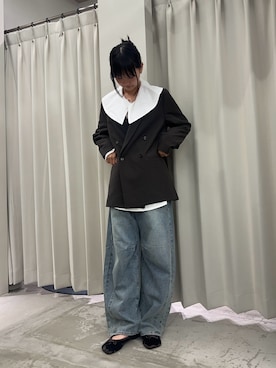 「アイテム（その他アウター）」を使った、カワグチさん（レディース・164cm）の秋コーディネート