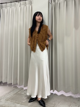 「アイテム（ベスト）」を使った、カワグチさん（レディース・164cm・20代）の秋コーディネート