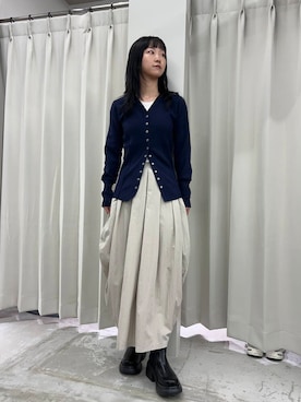 「SENSE OF PLACE by URBAN RESEARCH（センスオブプレイスバイアーバンリサーチ）の『消臭』サイドゴアボリュームソールブーツ（ブーツ）」を使った、カワグチさん（レディース・164cm）の秋コーディネート