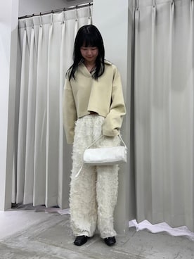 「SENSE OF PLACE by URBAN RESEARCH（センスオブプレイスバイアーバンリサーチ）のフリンジイージーパンツ（その他パンツ）」を使った、カワグチさん（レディース・164cm）の冬コーディネート