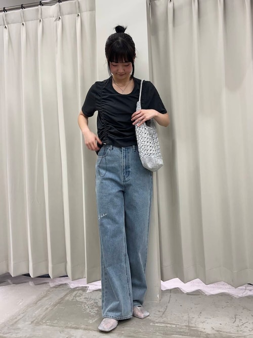 セール】シシュウワイドデニム（デニムパンツ）｜SENSE OF PLACE by