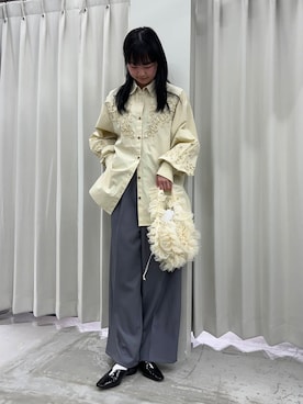 「SENSE OF PLACE by URBAN RESEARCH（センスオブプレイスバイアーバンリサーチ）のメタリックポインテッドシューズ（パンプス）」を使った、カワグチさん（レディース・164cm）の冬コーディネート