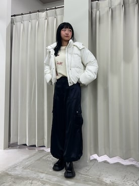 「アイテム（ダウンジャケット/コート）」を使った、カワグチさん（レディース・164cm・20代）の冬コーディネート