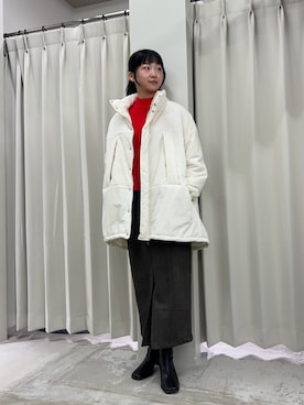 「アイテム（ダウンジャケット/コート）」を使った、カワグチさん（レディース・164cm・20代）の冬コーディネート