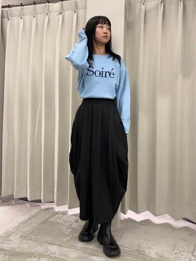 「SENSE OF PLACE by URBAN RESEARCH（センスオブプレイスバイアーバンリサーチ）の『消臭』サイドゴアボリュームソールブーツ（ブーツ）」を使った、カワグチさん（レディース・164cm）の秋コーディネート