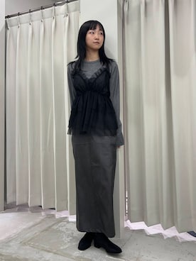 「アイテム（その他アウター、ブラウン系）」を使った、カワグチさん（レディース・164cm）の秋コーディネート