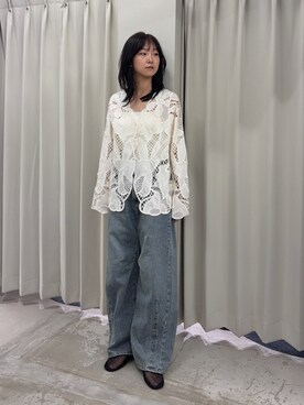 「SENSE OF PLACE by URBAN RESEARCH（センスオブプレイスバイアーバンリサーチ）のアイテム（ノーカラージャケット）」を使った、カワグチさん（レディース・164cm）の春コーディネート