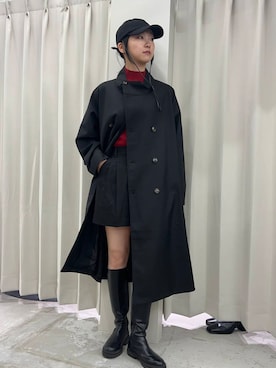 「アイテム（トレンチコート）」を使った、カワグチさん（レディース・164cm）の秋コーディネート
