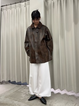 「アイテム（その他アウター）」を使った、カワグチさん（レディース・164cm）の秋コーディネート