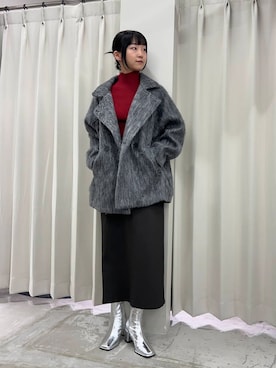 「アイテム（ステンカラーコート）」を使った、カワグチさん（レディース・164cm）の秋コーディネート