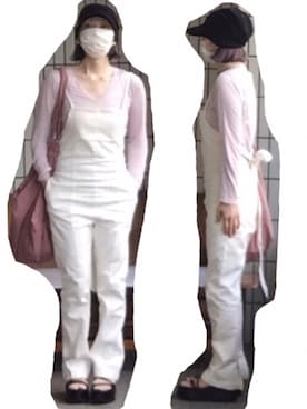 「Chico（チコ）のアイテム（オールインワン・サロペット）」を使った、ニャン@whitemaskさん（レディース・160cm）の夏コーディネート