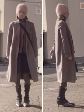 「アイテム（ニットキャップ/ビーニー）」を使った、ニャン@whitemaskさん（レディース・160cm）の秋コーディネート