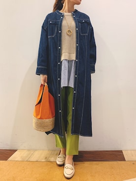「Bou Jeloud（ブージュルード）のアイテム（ワンピース/ドレス）」を使った、Yuhiroさん（レディース・163cm）の夏コーディネート