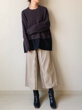 Yuhiroさん（レディース・163cm）の冬コーディネート