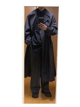 「LIDNM（リドム）のアイテム（トレンチコート）」を使った、そそそそさん（メンズ・171cm）の秋コーディネート