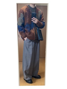 「HARE」｜「アイテム（モカシン/デッキシューズ）」を使った、そそそそさん（メンズ・171cm）の秋コーディネート