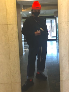 「HARE（ハレ）のアイテム（ソックス/靴下）」を使った、ひかるさん（メンズ・173cm）の秋コーディネート