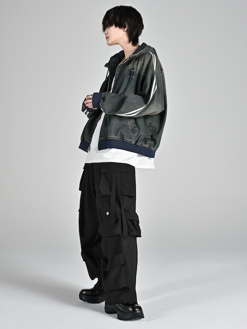 line sleeve track zip parker jacket アドラー line sleeve track zip parker jacket / ラインスリーブトラック