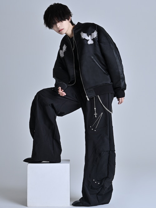 NOREMID タクティカルバギーパンツ　S セール】【新色追加】ASSORT CROSS TUCK BAGGY PANTS / アソートクロス