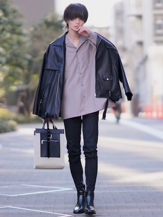 犬飼京 inukai kei｜ADRERのライダースジャケットを使った