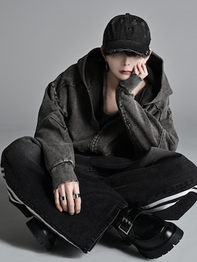 「アイテム（イヤーカフ）」を使った、犬飼京 inukai keiさん（メンズ・183cm）の冬コーディネート