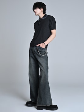 「ADRER（アドラー）のアイテム（パンツ）」を使った、犬飼京 inukai keiさん（メンズ・183cm）の春コーディネート