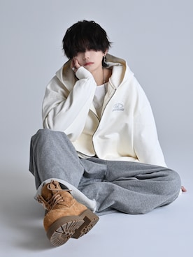 「アイテム（リング）」を使った、犬飼京 inukai keiさん（メンズ・183cm）の冬コーディネート