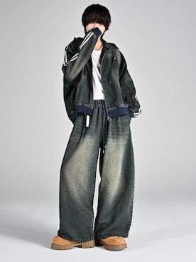 「オーバーサイズ」｜「アイテム（ジャケット/アウター）」を使った、犬飼京 inukai keiさん（メンズ・183cm）の夏コーディネート