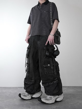 「ADRER（アドラー）のWide Cropped Cotton Polo / ワイドクロップドコットンポロ（ポロシャツ）」を使った、犬飼京 inukai keiさん（メンズ・183cm）の春コーディネート