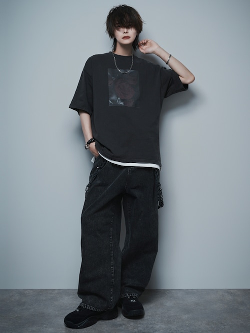 LEONARD フラワープリント 半袖Tシャツ カットソー 美品 セール】【welise by 犬飼京】アソートモードフラワープリント