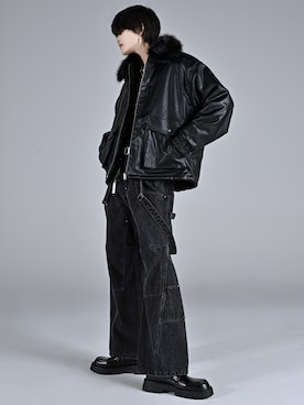 「アイテム（イヤーカフ）」を使った、犬飼京 inukai keiさん（メンズ・183cm）の秋コーディネート