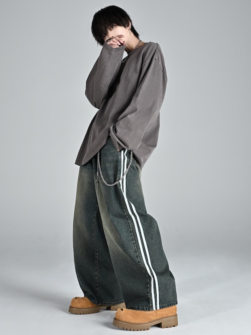 試着のみ　2枚セット　ADRAR　 ライントラックワイドスラックス　Ｍ 試着のみ 2枚セット ADRAR ライントラックワイドスラックス M - メルカリ