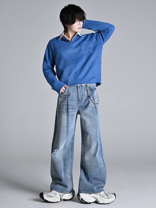 AFB ボーダー ポロシャツ 7G Comfort Knit Polo / 7ゲージ コンフォート ニットポロ（ポロシャツ